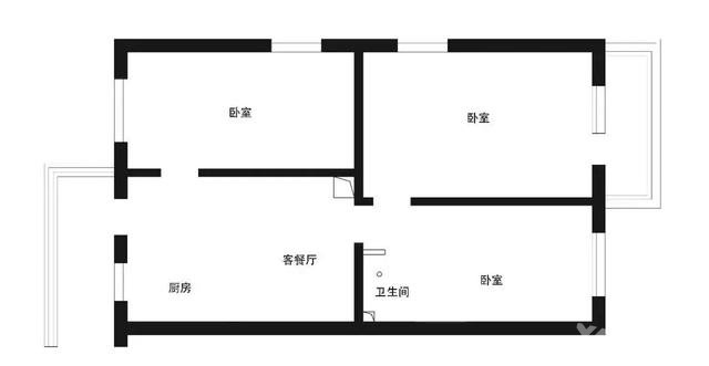 長沙裝修效果圖：70平三間房，這個小戶型太驚艷